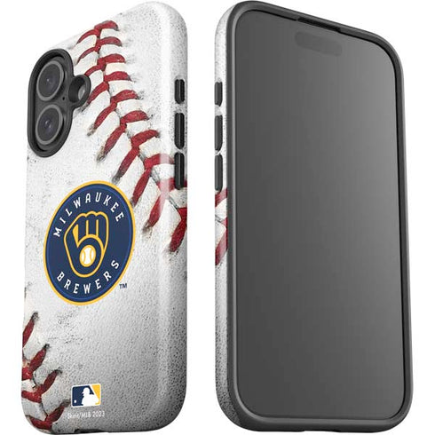MLB Milwaukee Brewers Game Ball iPhone 16 Impact Case